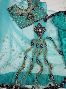 Bridal Lehenga Choli Saree With Stiched Blouse
