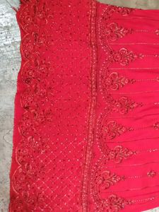 Red Embroidered Kurta
