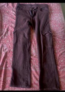 Straight Fit Baggy Jeans Brown