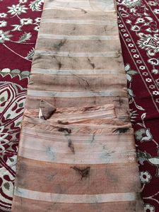 Nude Tie Die Saree