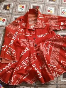 Red Print Shirt