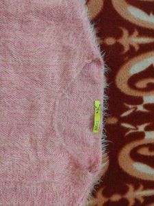 Pink Fuzzy Knit Sweater