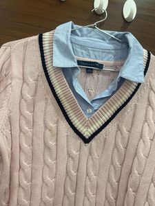 Pink Cable Knit Sweater