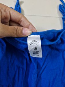 Navy Blue Cinched Top