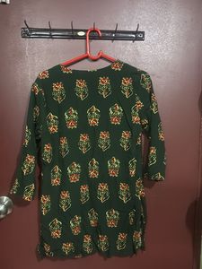 Green Floral Kurta Set