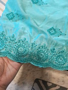 Pearl Work Heavy Saree