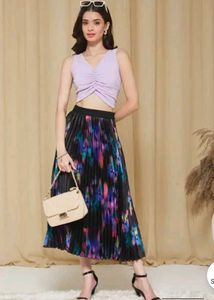 Lavender Ruched Sleeveless Top