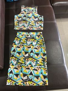 Geometric Print Two-Piece Set