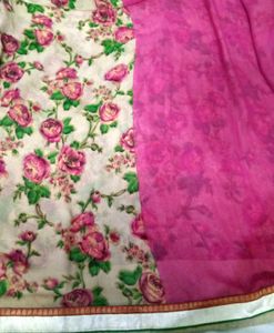 Floral Pink Saree 🌺💖make offer ✨