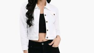 Branded White Jean Over Coat.. 🧥