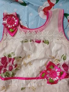 White Floral Frock