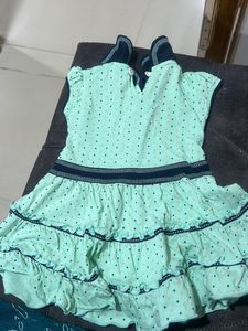 Pista Green Baby Girl Frock