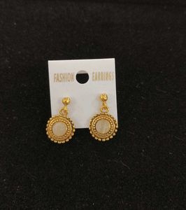 New Fashion Gold Toned Drop Earrings Set Of 2