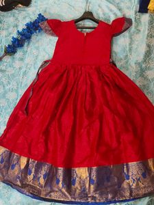 Red & Gold Embellished Dress