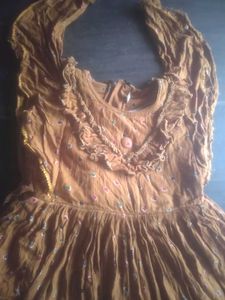 Vintage Inspired Mustard Dress