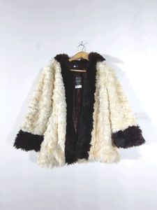 Cream And Brown Fur Jacket (Women's)