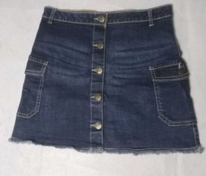 Y2K denim mini skirt