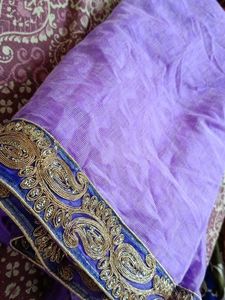 purple festival saree