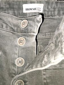 Olive Green Wide Leg Jeans