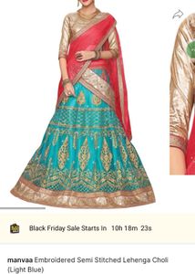 Wedding Wear Lehanga Choli Brand Manvaa