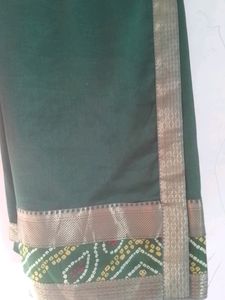 Bandhej Saree With Blouse Piece