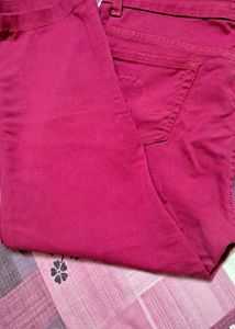 Bright Pink  Capri Jeans