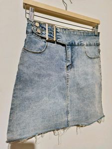 🎊Buy 1, Get 1 Free🎁Belted Denim Mini Skirt