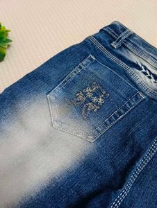 Vintage-Style Blue Denim Jeans