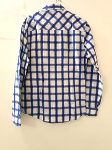 Blue Check Shirt Mufti Brand