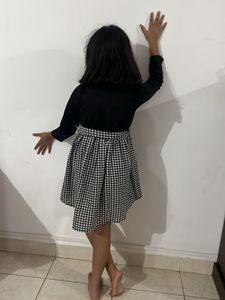 Cute Black & White Girls Dress