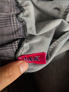 Plaid High-Waisted Pants