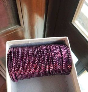 Shinny Purple Metal Bangles