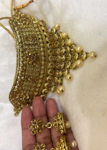 Gold-Toned Choker &amp; Earring Set