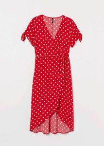 H&amp;M Red Polka Dot Wrap Dress