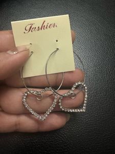 Heart Rhinestone Earrings