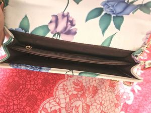 YSL Floral Print Clutch