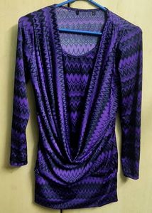 Patterned Purple Top