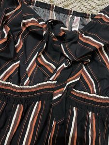Striped Black Dress