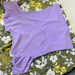 Lilac Puff Sleeve Top