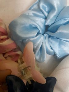 Combo Pack Of 3 Hair Clips And 2 Scrunchies