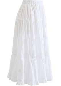 Pinteresty White Maxi Skirt