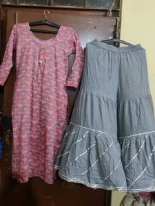 Printed Kurta Sharara Set