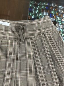 Brown Plaid Mini Skirt