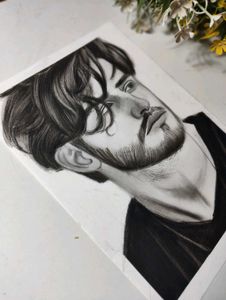 Charcoal Portrait Drawing