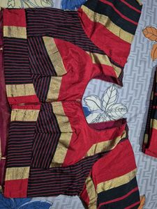 Elegant Striped Saree
