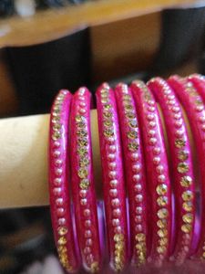 pink And Yellow laakh kada set