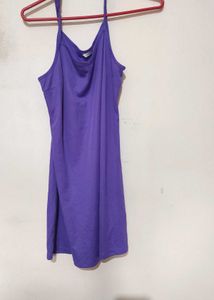 Purple single piece midi dress