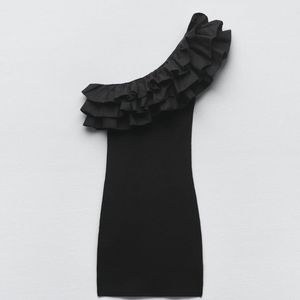 Zara Limited Edition Frill Cotton Dress From NY