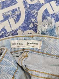 Two-Tone Denim Jeans