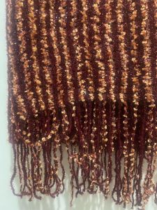 Striped Stole with Fringe